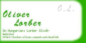 oliver lorber business card